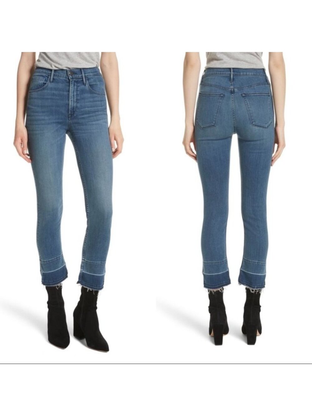 3X1 NYC Abigail Released Split Hem Jeans, 28